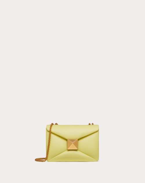 Valentino Garavani One Stud Nappa Bag With Chain Woman Yellow Uni